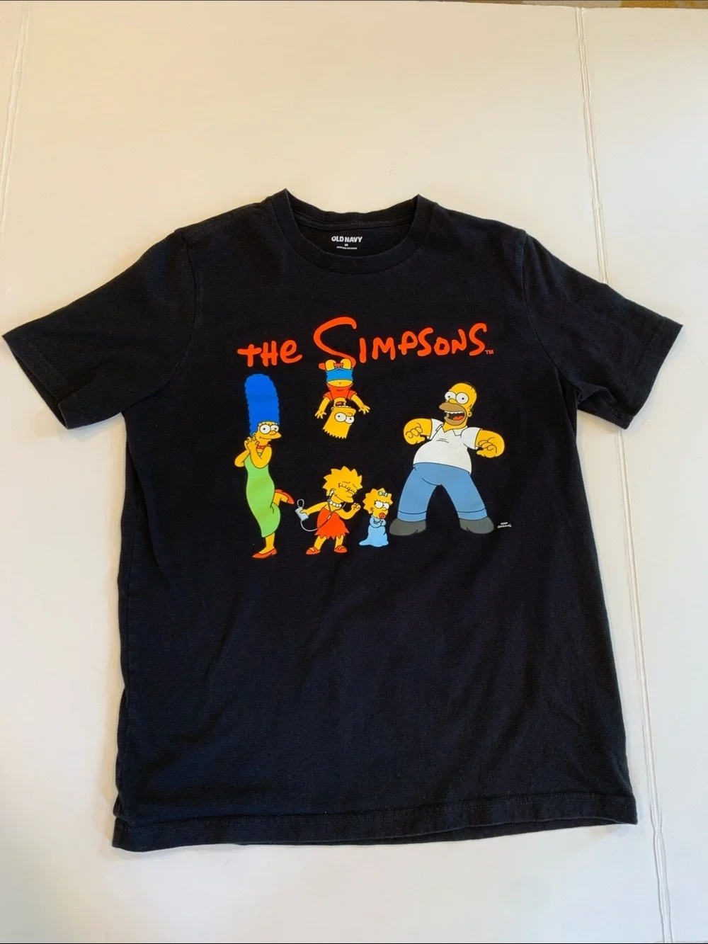 Old Navy Unisex Men’s XS Extra Small Black The Simpsons T-Shirt